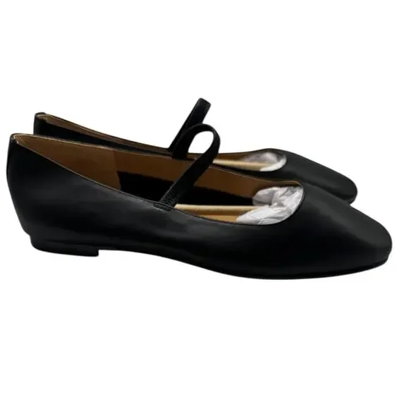 NWD Madewell The Greta Ballet Flat Size 8 True Black Leather - Picture 5 of 12